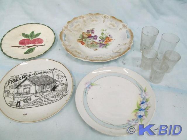 lot 79 image: 4 Decorative Plates and Some Shot G...