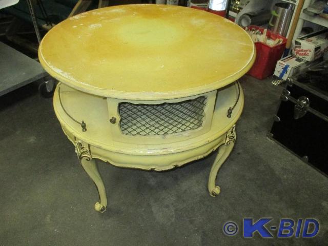 Round vintage table (Blonde) 32 ro...
