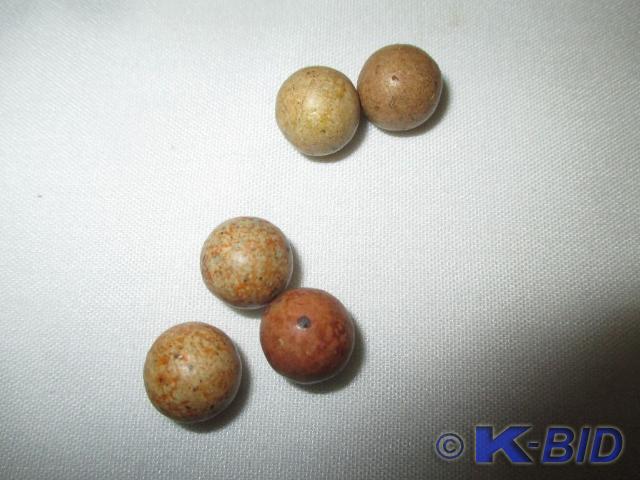 5 Clay Marbles