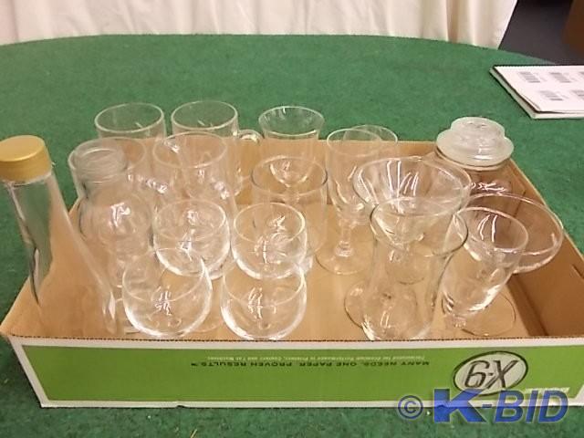 lot 16 image: Box Lot Of Assorted Stemware, Foote...