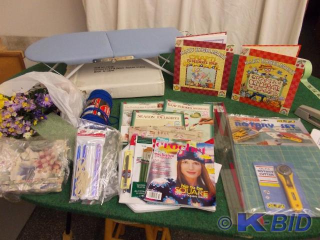 lot 66 image: Box Lot Of Assorted Craft Goods, Fo...