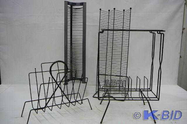 lot 22 image: 1 Plastic CD Stand 1 Metal CD Stand...
