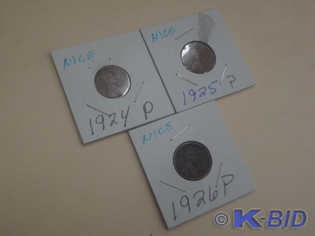 192419251926 Lincoln Wheat Pennie...