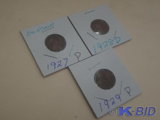 192719281929 Lincoln Wheat Pennie...