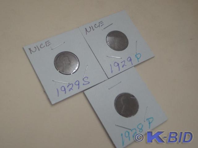 (2) 1929 Lincoln Wheat Pennies--PS...