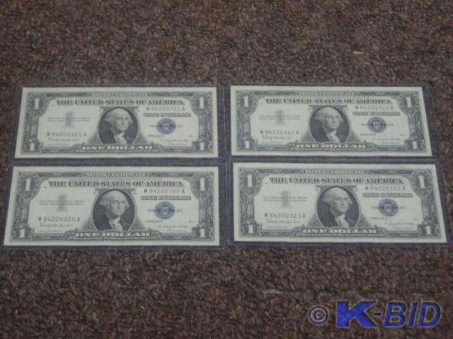 (4) $1 Silver Certificates (Consecu...