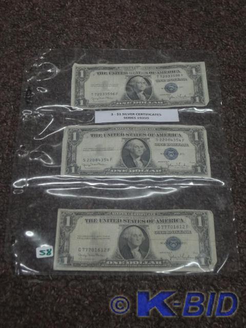 (3) $1 Silver Certificates, Series ...