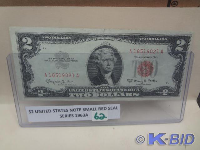 $2 US Note Small Red Seal, Series 1...