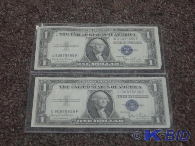 (1) $1 Silver Certificates (Consecu...