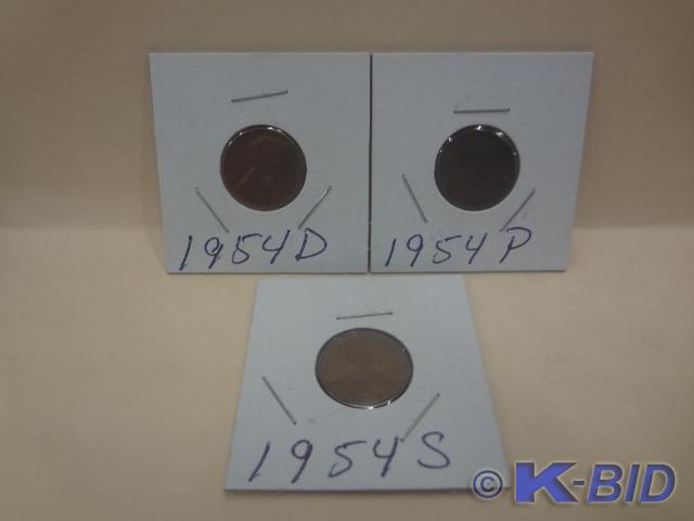 1954 Lincoln Wheat Pennies DPS Mi...