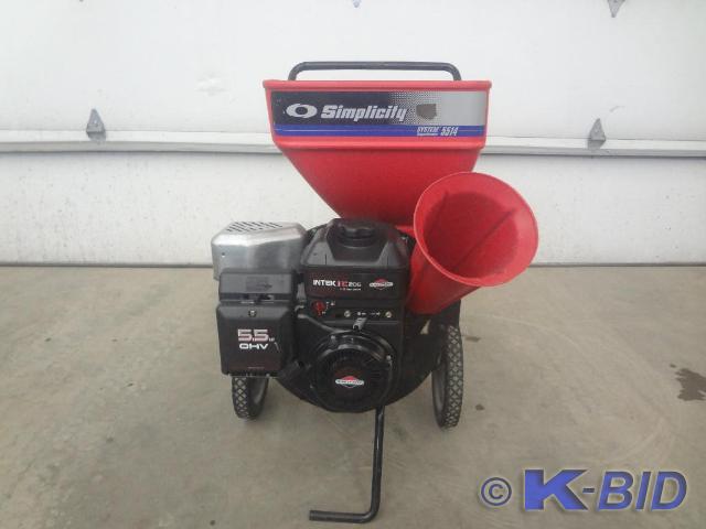 Simplicity 5.5HP Chipper, Runs &amp...
