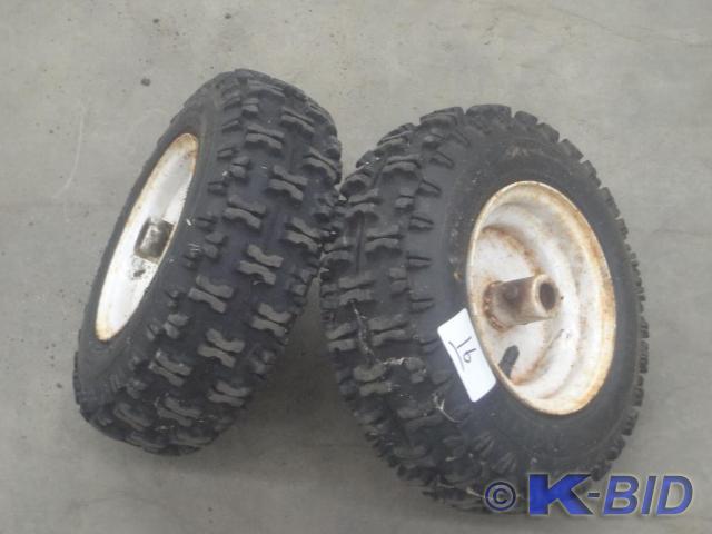 lot 16 image: (2) 4.10-6 Snowblower Tires