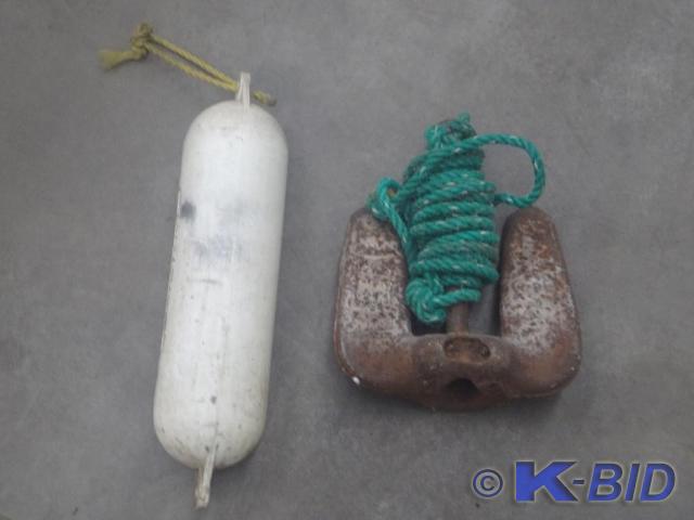 lot 28 image: (1) 20# Boat Anchor & (1) Dock ...
