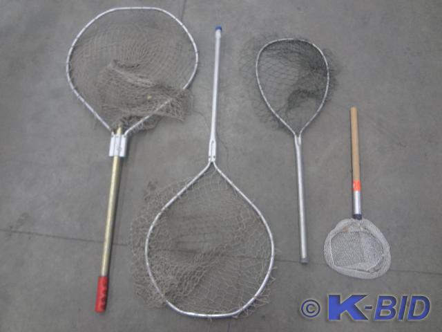 lot 29 image: (3) Landing Nets & (1) Minnow N...