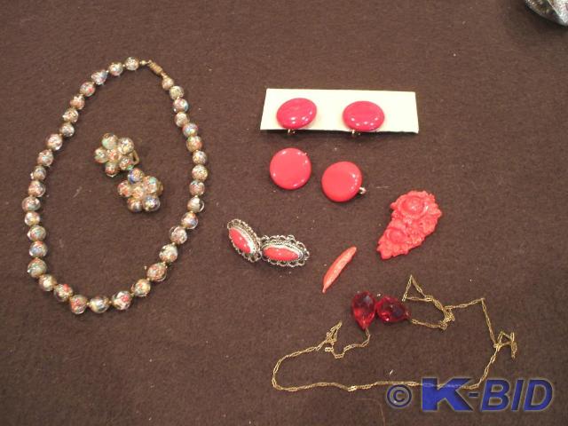 A multi-color glass bead necklace a...