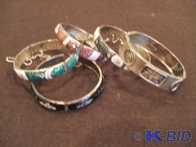 4 cloisonne bracelets-they may be o...
