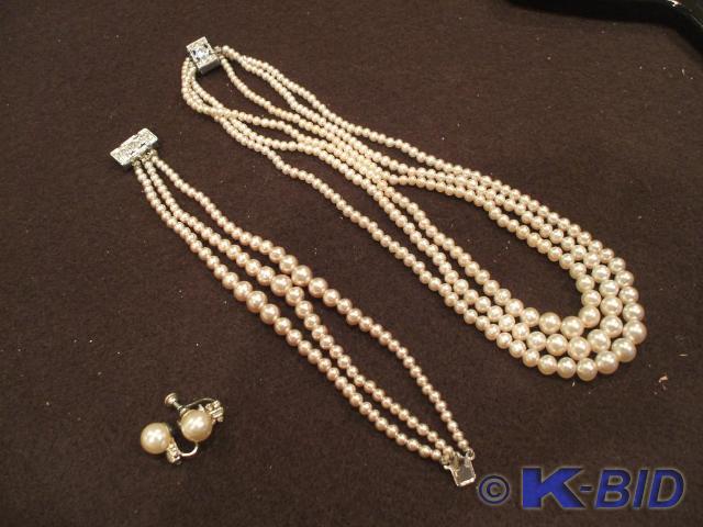 A pearl necklace that says Japan on...