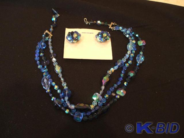 A Vogue, crystal bead, earring and ...