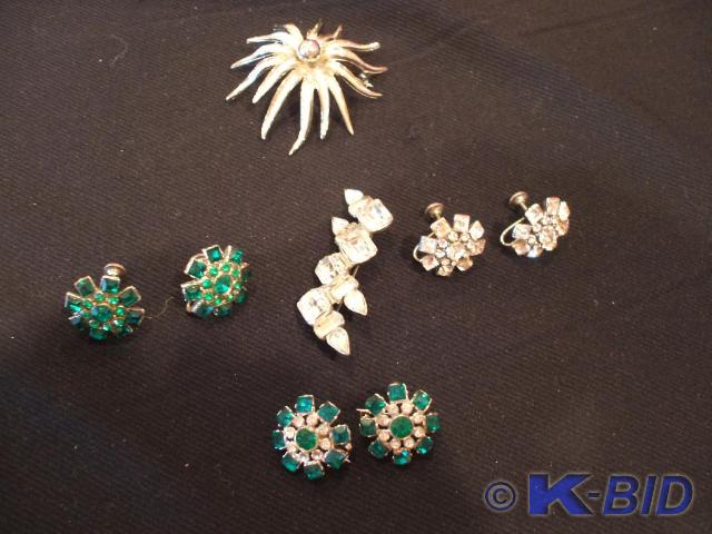2 pair of Coro earrings, a pair of ...