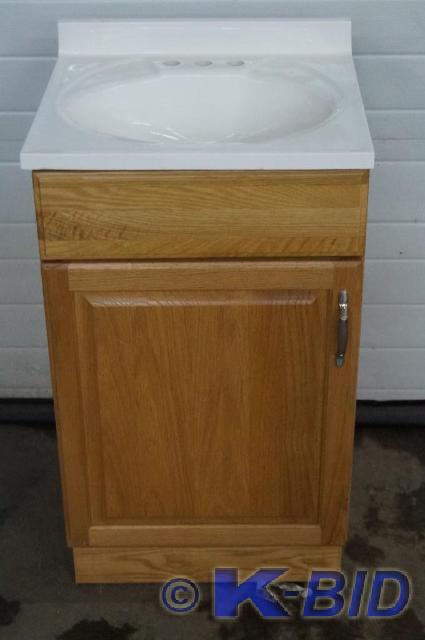 lot 12 image: 18 inch vanity.with sink  Good...