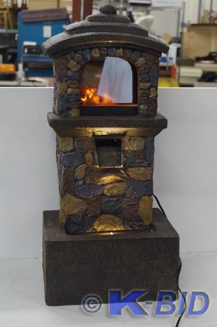 lot 21 image: Faux Slate Electric Fireplace Fount...