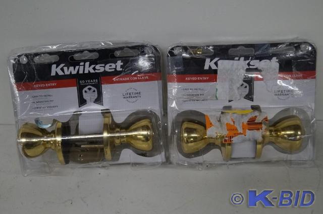 lot 36 image: 2 Piece Lot of Kwikset Keyed Entry ...