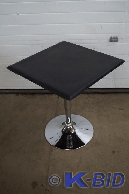 lot 41 image: Adjustable cafe table. Spins and ra...