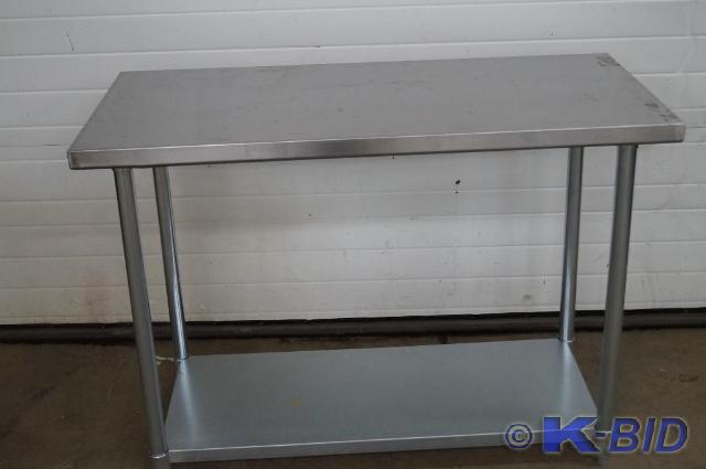 lot 42 image: 4 ft stainless steel nsf table new,...