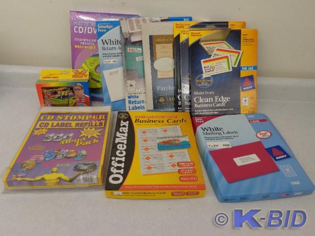 lot 20 image: Assorted Office Labels and CD Label...