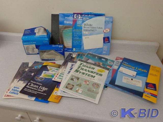 lot 22 image: Assorted Office Supplies Envelopes ...