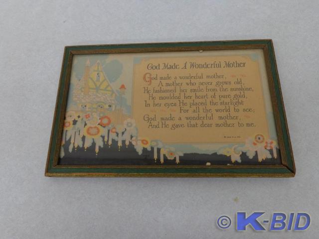 lot 45 image: God Made a Wonderful Mother Antiq...