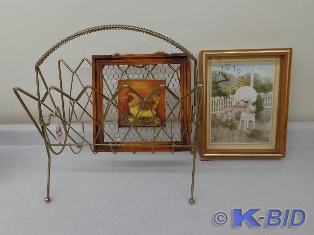 lot 75 image: Misc&nbspHouse Hold Items Wire Mag...