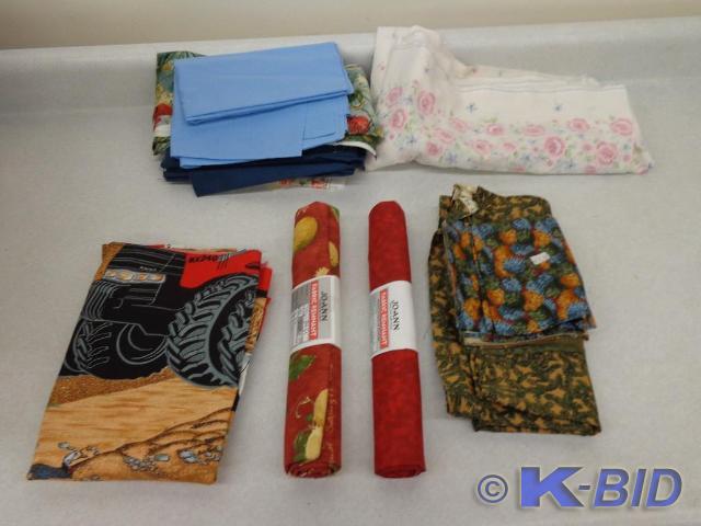 lot 86 image: Box of Various Fabric Cotton, Fleec...
