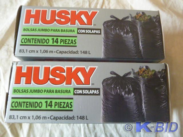 2 Boxes of Husky Flap Tie Yard Bags...