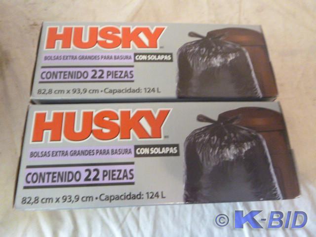 2 Boxes of Husky Flap Tie Yard Bags...