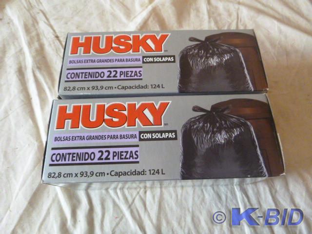 2 Boxes of Husky Flap Tie Yard Bags...