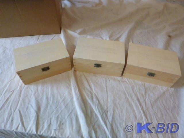 3 Wood Keepsake Boxes