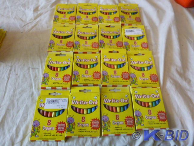 16 Packs of 8 Write-On Crayons   No...