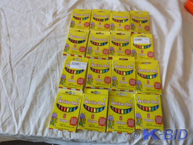 16 Packs of 8 Write-On Crayons   No...