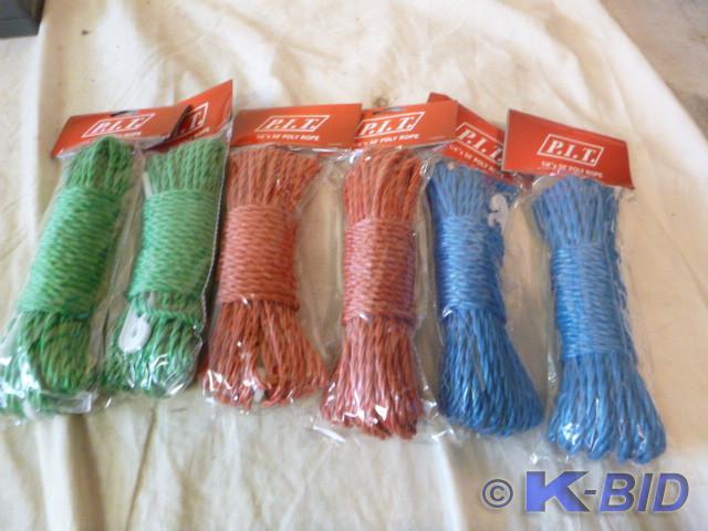 6 Packs of Poly Rope   14 X 50 E...