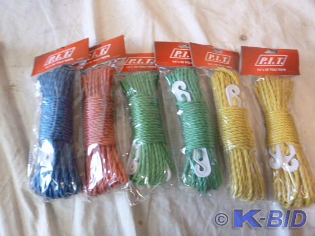 6 Packs of Poly Rope   14 X 50 E...