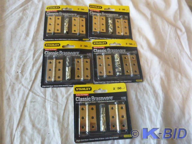 5 Packs of 2 Stanley Classic Brass...