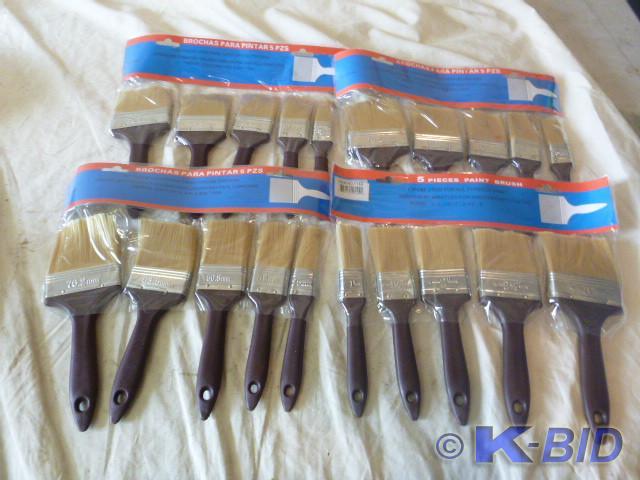4 Packs of 5 Piece Paint Brushes ...