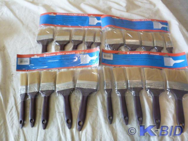 4 Packs of 5 Piece Paint Brushes   ...