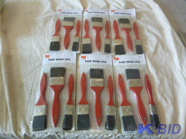 6 Packs of 3 BR Tools Paint Brushes...