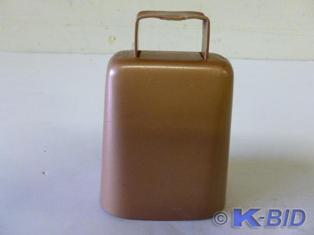Heavy gage metal cow bell that stan...
