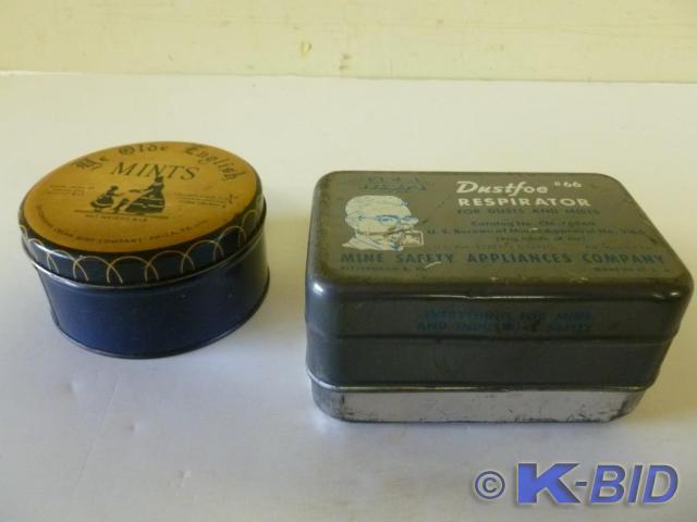 Lot of two vintage metal product co...