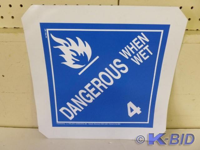 Dangerous When Wet metal sign that ...