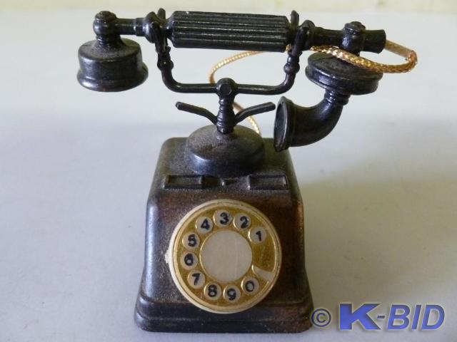 Collectible cast brass desk phone p...