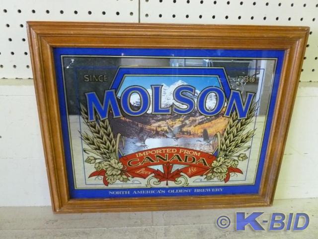 Molson Canadian solid wood framed b...